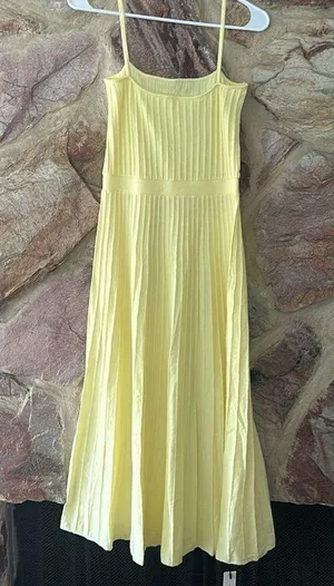 Commense Rib Midi Sundress size small Yellow thumbnail 4