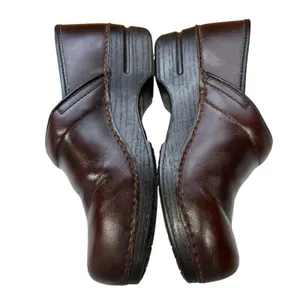 Dansko Brown Red Leather Professional Mule Clogs Comfort Nursing Work Shoes 39 thumbnail 2