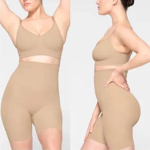 SKIMS Seamless Sculpt Mid Thigh Short compression nude sand shape wear NWOT Sz S thumbnail 9