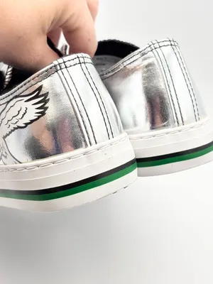 FOCO PHILADELPHIA EAGLES GREEN‎ TEAM COLOR METALLIC CANVAS WOMENS SHOES Size 7 thumbnail 5