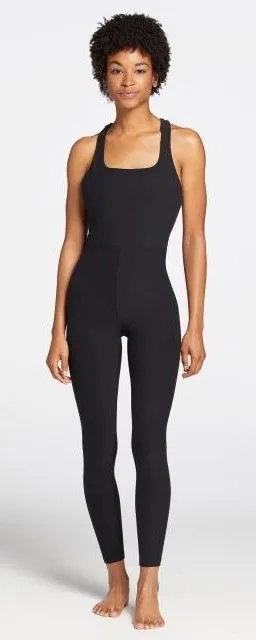 CALIA by Carrie Underwood Black Strappy Back Athletic Jumpsuit WAX32264 XL thumbnail 1
