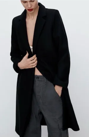 Zara Lapel Collar Coat thumbnail 1