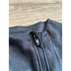 EUC Womens Spyder Active long sleeve 1/4 quarter zip cropped‎ camo black size L thumbnail 11