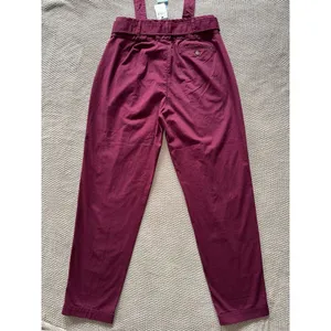 Polo Ralph Lauren Women's High Rise Retro Burgundy Pants Belted Size 6 NWT thumbnail 5