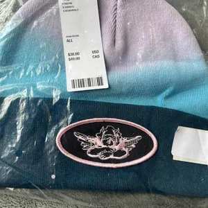 Boys Lie Blue and Purple Ombre Beanie with Logo Patch NEW with tags One Size thumbnail 4
