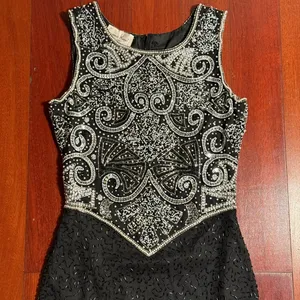 Laurence Kazar beaded mini dress thumbnail 2
