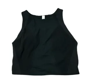 Lululemon Mesh Panelled Training Shelf Tank Top Size 8 Black Lined thumbnail 1