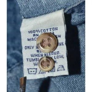Harrah's Casino Blue Denim Button Up Shirt Top Size XL Cotton Embroidered Logo thumbnail 10