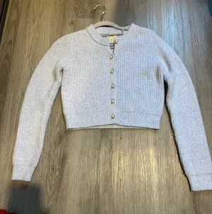 Jessica Simpson Periwinkle/Blue Button Up Sweater thumbnail 1