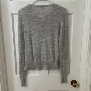 J. Crew M Lightweight‎ Gray Alpaca Wool Cardigan Sweater Minimalist Runs Small thumbnail 2
