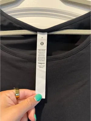 Lululemon Black Henley Top thumbnail 3