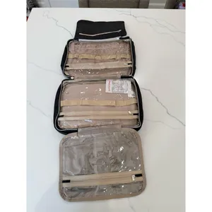 Bang Carsen Makeup & Jewelry Organizer Bag Black Quilted Travel roomy cute thumbnail 4