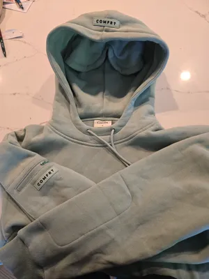 O Comfrt Women's Airplane Sleep Green Pullover Hoodie Medium (Oversized) thumbnail 2