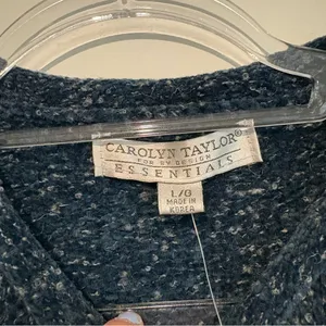 Carolyn Taylor wool blend sweater blue size large‎ thumbnail 3