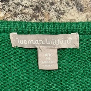 Woman Within Sweater Dog Santa Ugly Christmas Holiday Festive Novelty Medium thumbnail 3
