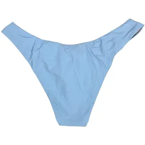 J. Crew Curved-waist cheeky bikini bottom‎ Blue Mist S NWT thumbnail 2