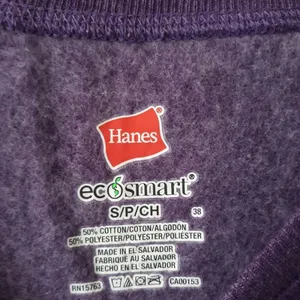 Hanes EcoSmart Womens Sweatshirt Sz Small Purple Crew Neck Pullover Cozy Sweater thumbnail 7