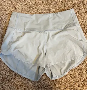lululemon athletica Light Blue High-Waist Athletic Shorts Sz 6 thumbnail 1