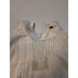 Chico's WHBM Sheer Cream Lace Pirate Blouse Boho Festival Poetic Top S Cotton‎ thumbnail 8
