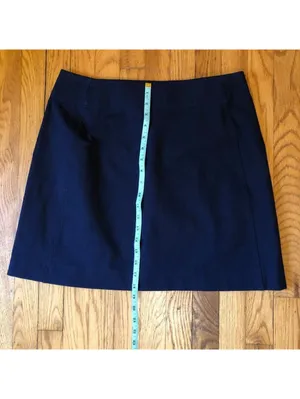 M.M. Lafleur Women's Basic Black Mini Skirt Back Zipper Closure - Size 12 thumbnail 3