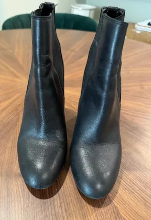 Sam Edelman Black Leather Boots Size 8 thumbnail 1