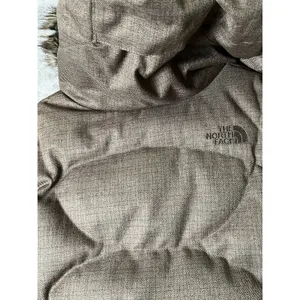 The North Face 600 Down Quilted Vest Women's Small Removable Faux Fur Hood Brown thumbnail 5