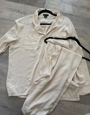 J.Crew "Re-imagined" Satin Pajama‎ Set - Soft Champagne thumbnail 1