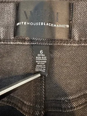 WHBM Extra High Rise Barrel Jeans Size 6 thumbnail 7