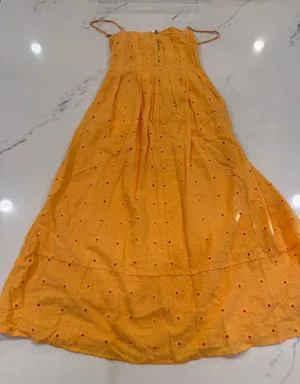 Line & Dot Orange Dress thumbnail 1