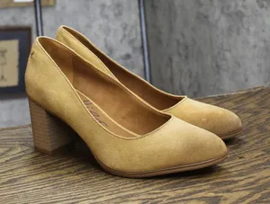 Zodiac Womens Gloria Block-Heel Pumps I3408L1 Brown 8M thumbnail 1