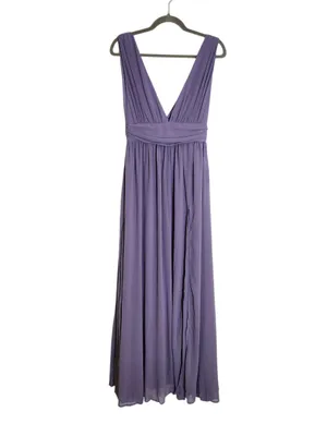 Lulus Low Cut Light Purple Formal Maxi Dress Size Small NWT Wedding Guest Prom thumbnail 2