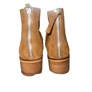 NWOT Steve Madden Legally Ankle Booties Womens 5.5 Brown Back Zip Block‎ Heel thumbnail 4