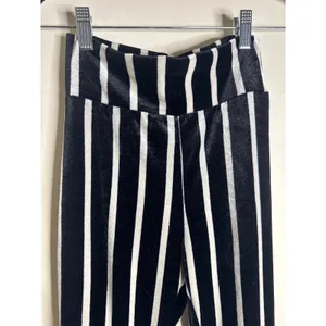 Turquoise Haven Black & White Striped Bell Bottom Flare Pants Boho Western XS thumbnail 5