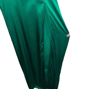 X Revolve Mezcal 100% Silk Maxi Gown In Dark Green thumbnail 5