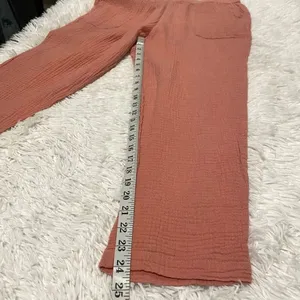 Marine Layer Paula Easy Tapered Cropped Pants in Pink Large thumbnail 8