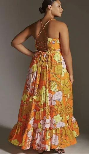 Anthropologie Plenty by Tracy Reese Floral Maxi Dress Size L. thumbnail 1