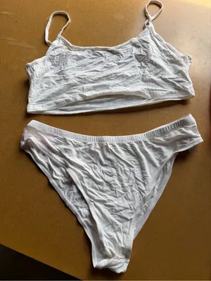 Women's Three Piece Top, Bottom, Sheer Pants Swim Resort Wear Size L #260159 thumbnail 2