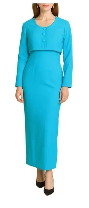 Vintage maxi dress & jacket size 8 ( runs small) thumbnail 1