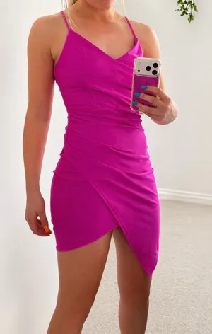 Honey and Rosie Homecoming Dress Pink Dillard's thumbnail 1