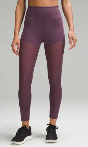 Lululemon Wunder Train High-Rise‎ Tight Grape Thistle Purple Mesh Leggings thumbnail 1