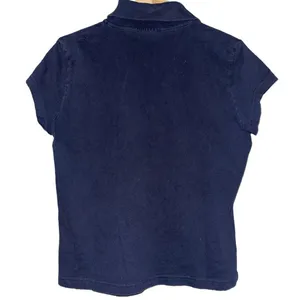 Ralph Lauren Polo Jeans Co Women’s Size L Navy Blue Short Sleeve Polo Shirt thumbnail 2