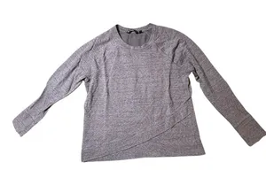 Athleta Casual Athleisure Gray Criss Cross Sweatshirt Size Large thumbnail 1