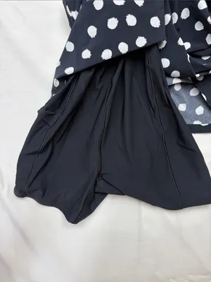 Outdoor Voices size XS Black Tank dress White Polka Dots athletic cute thumbnail 6