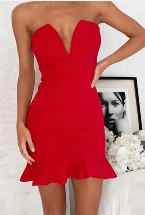 Love Loren Red Mini Dress thumbnail 1