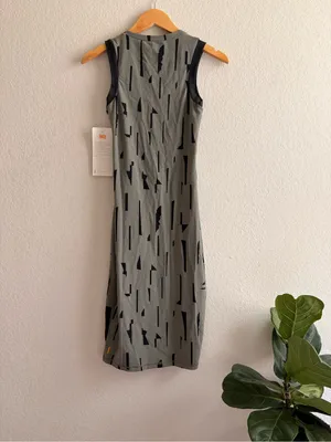 Lucy XS dress athletic Miso stretch olive green gray black thumbnail 5