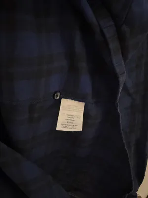 Madewell Navy Blue Arion Plaid Wrap Front Shirt XS thumbnail 8