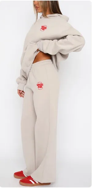 White Fox Womens Moon With Love For You Wide‎ Leg Lounge Sweatpants Size 3XS thumbnail 1