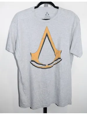 Assassin's Creed Graphic T-Shirt XL Gray Gaming Logo Tee Video Gamer thumbnail 1