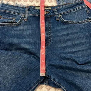 Topshop Moto Dree Frayed Hem Crop Jeans 28 Blue Kick Flare Denim thumbnail 15