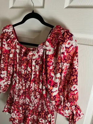 Free People Sweet Memories Blouse in Fruit Punch Combo - Size S thumbnail 6
